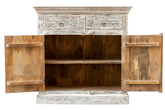 Antique Indian Floral Hand Carved Solid Wooden Cabinet 90x40x90cm A0121  -